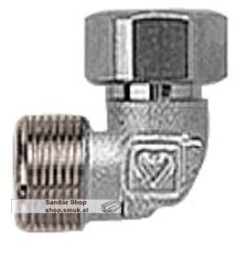 Anschlussbogen 90� aus Messing vernickelt (1624816)