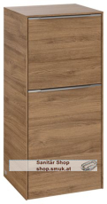 V&B Seitenschrank 1 x T�r, 1x Auszug, 1x Glasfachboden, Anschlag (Scharnier) links, wandh�ngend, Eckig (C59400RH)