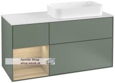V&B Waschbeckenunterschrank 1x Accessory Paket Finion, 3x Auszug mit Antirutsch-Boden, mit LED-Beleuchtung, Waschbecken rechts, wandhängend, mit Regalelement (beleuchtet), mit Hahnlochbohrung, Eckig (F271PCGM) V&B Waschbeckenunterschrank 1x Accessory Paket Finion, 3x Auszug mit Antirutsch-Boden, mit LED-Beleuchtung, Waschbecken rechts, wandhängend, mit Regalelement (beleuchtet), mit Hahnlochbohrung, Eckig (F271PCGM)