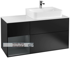 V&B Waschbeckenunterschrank 1x Accessory Paket Finion, 3x Auszug mit Antirutsch-Boden, mit LED-Beleuchtung, Waschbecken rechts, wandhängend, mit Regalelement (beleuchtet), mit Wandbeleuchtung, Eckig (G141HGPD) V&B Waschbeckenunterschrank 1x Accessory Paket Finion, 3x Auszug mit Antirutsch-Boden, mit LED-Beleuchtung, Waschbecken rechts, wandhängend, mit Regalelement (beleuchtet), mit Wandbeleuchtung, Eckig (G141HGPD)
