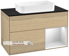 V&B Waschbeckenunterschrank 1x Accessory Paket Finion, 2x Auszug mit Antirutsch-Boden, mit LED-Beleuchtung, Waschbecken mittig, wandhängend, mit Regalelement (beleuchtet), mit Wandbeleuchtung, ohne Hahnlochbohrung, Eckig (G662MTPC) V&B Waschbeckenunterschrank 1x Accessory Paket Finion, 2x Auszug mit Antirutsch-Boden, mit LED-Beleuchtung, Waschbecken mittig, wandhängend, mit Regalelement (beleuchtet), mit Wandbeleuchtung, ohne Hahnlochbohrung, Eckig (G662MTPC)