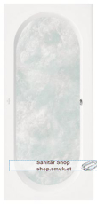 V&B Villeroy & Boch, Whirlpoolsystem, O.novo, Badewanne, UBA190CAS2V, Rechteck, Acryl, 1900 x 900 mm, wei� alpin, Special Combipool Active (AP), Technik Position 2  (UAP190CAS2A2V01)