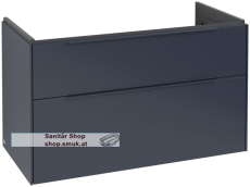 V&B Waschbeckenunterschrank 2x Auszug mit Antirutsch-Boden, 2 x Accessory Schale (klein), Waschbecken mittig, wandh�ngend, Eckig (C57002VQ)