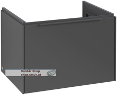 V&B Waschbeckenunterschrank 1x Auszug mit Antirutsch-Boden, 1 x Accessory Schale (klein), Waschbecken mittig, wandh�ngend, Eckig (C57502VR)