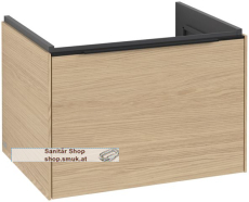 V&B Waschbeckenunterschrank 1x Auszug mit Antirutsch-Boden, 1 x Accessory Schale (klein), mit LED-Bodenbeleuchtung, mit Schubladeninnenbeleuchtung, Waschbecken mittig, wandh�ngend, Eckig (C575L1VJ)