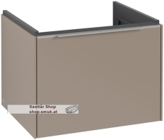 V&B Waschbeckenunterschrank 1x Auszug mit Antirutsch-Boden, 1 x Accessory Schale (klein), Waschbecken mittig, wandh�ngend, Eckig (C57700VM)