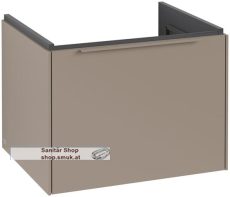 V&B Waschbeckenunterschrank 1x Auszug mit Antirutsch-Boden, 1 x Accessory Schale (klein), mit LED-Bodenbeleuchtung, mit Schubladeninnenbeleuchtung, Waschbecken mittig, wandh�ngend, Eckig (C577L2VM)