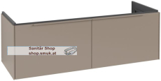 V&B Waschbeckenunterschrank 2x Auszug mit Antirutsch-Boden, 2 x Accessory Schale (klein), mit LED-Bodenbeleuchtung, mit Schubladeninnenbeleuchtung, Waschbecken mittig, wandh�ngend, Eckig (C601L2VM)