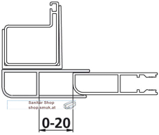 Kermi Ibiza Kombi-Prof.silber 1850mm Schwingt�r-Seitenwand (KERKPKKWI2)