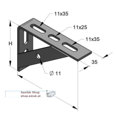 Winkelkonsole mit 2 Streben (MEF814083) Winkelkonsole mit 2 Streben (MEF814083)