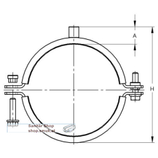Rohrschelle Maxima PSM 35x4, 120 - 125mm (MEF85165) Rohrschelle Maxima PSM 35x4, 120 - 125mm (MEF85165)