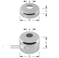 Rosette 20 mm hoch 3/8' verchr. (R1020)