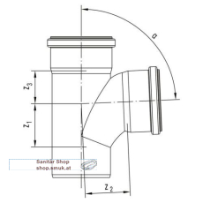 Rehau Raupiano Einfachabzweig. DN 100/100/87� (RPEA100.87)