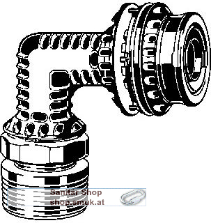 Geopress K-�bergangsbogen, mit SC,90� 25 x R 3/4 Viega 822255 (822255)