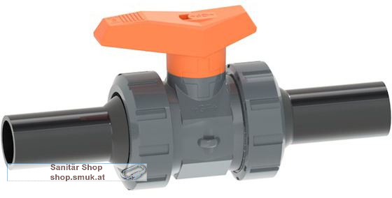 Kugelhahn Typ 542 PVC-U m.Stumpfschw.St (GF161542836)