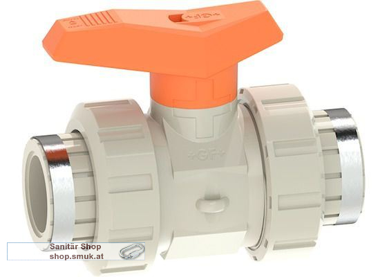 Kugelhahn Typ 542 PP-H m.Gewindemuffe (GF167542027)