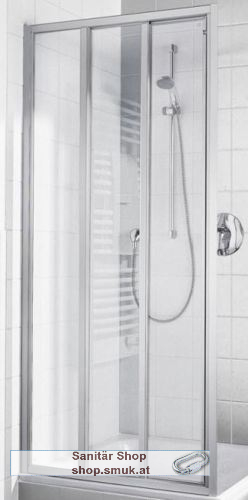Kermi Ibiza 2000 Gleitt�r 3tlg m.Festfeld 75x200 silber ESG A (KII2ST3075201AK)