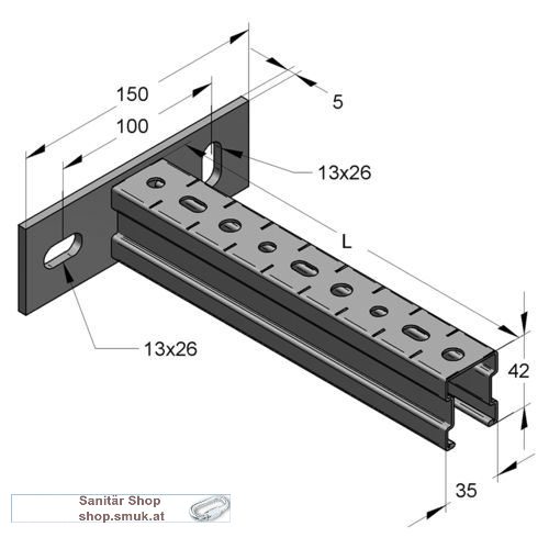Konsole Stex 35/42, L= 300 mm Platte (MEF127603001)