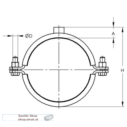 Rohrschelle Titan HD 50x5, 356 mm 1/2'' (MEF77968)