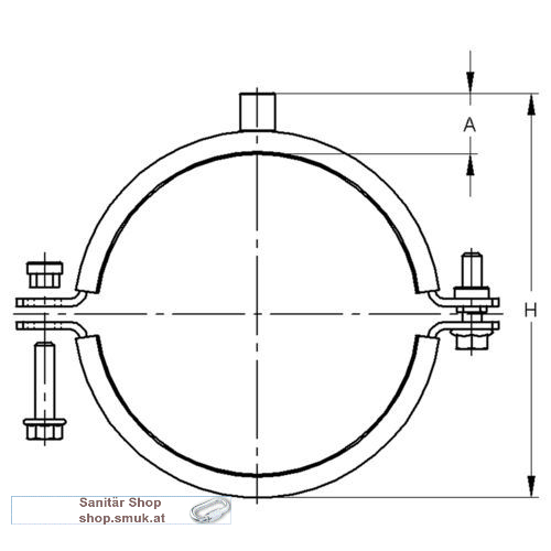 Rohrschelle Maxima PSM 35x4, 133 - 136mm (MEF85189)