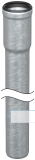 GM-X Rohr mit 1 Langmuffe DN 70 x 2750 mm x 1,6 mm (0174.11.44)