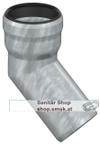 GM-X Bogen m. engem Radius DN 40 x 45 Grad x 1,5 mm (0174.11.99)