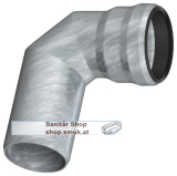 GM-X Winkelbogen Normalmuffe DN 80 x 90 Grad x 1,8 mm (0174.12.33)