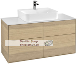 V&B Waschbeckenunterschrank 2x Accessory Paket Finion, 4x Auszug mit Antirutsch-Boden, mit LED-Beleuchtung, Waschbecken mittig, wandh�ngend, mit Wandbeleuchtung, Eckig (G13100PC)
