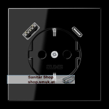 SCHUKO-Steckdose, 16 A 250 V -, mit USB (JNGLS152015CASW)