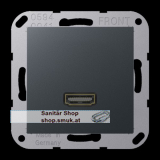 HDMI, Thermoplast lackiert, Serie A, ant (JNGMAA1112ANM)