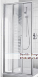 Kermi Ibiza 2000 Gleitt�r 3tlg m.Festfeld 75x200 silber ESG A (KII2ST3075201AK)