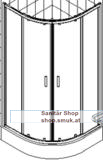 Kermi Ibiza 2000 Runddusche 90x185cm silber Glas ESG A (KII2T20090181AK)