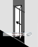 Kermi Nova2000 Faltt�r 70x185cm weiss Glas Fontana (KIN2FTD0701821K)