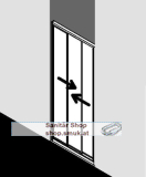 Kermi Nova2000 Schiebet�r 90x185cm silber Glas Fontana (KIN2STD0901811K)
