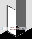 Kermi Nova2000 Trennwand 100x185cm weiss Glas Fontana (KIN2TWD1001821K)