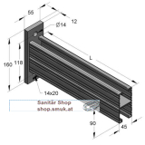 Konsole C-Profil 45/90, L= 735 mm (MEF180900735) Konsole C-Profil 45/90, L= 735 mm (MEF180900735)