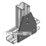T-Lasche V2A, fur C-Profil 45 Lochung 13 (MEF480657) T-Lasche V2A, fur C-Profil 45 Lochung 13 (MEF480657)