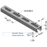 Montageschiene C-Profil V4A, 35/21/2mm (MEF800151) Montageschiene C-Profil V4A, 35/21/2mm (MEF800151)