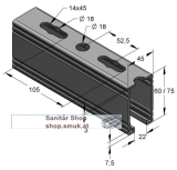 Montageschiene C-Profil, 45 / 60 / 3 mm (MEF810770) Montageschiene C-Profil, 45 / 60 / 3 mm (MEF810770)