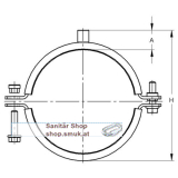 Rohrschelle Maxima PSM 35x4, 158 - 163mm (MEF83708) Rohrschelle Maxima PSM 35x4, 158 - 163mm (MEF83708)