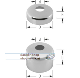 Rosette 20 mm hoch 3/8' verchr. (R1020)